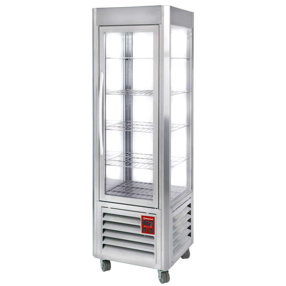 Diamond Vitrines T° positive & negative Panorama vitrine , 5 rostablage, 360 LT, Edelstahl
