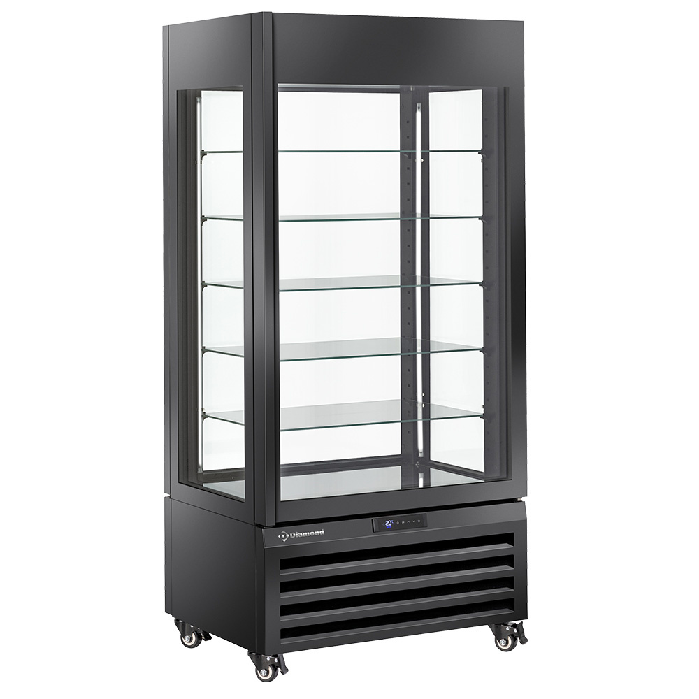 Diamond 600 Lt / PATRY-ICE CREAM Volle Vitrine 600 Lt., 5 Glasstufen, belüftet - ICE CREAM & PASTRY - SCHWARZ