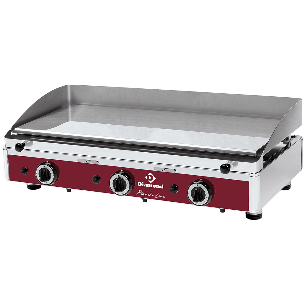 Diamond Grillplatten Grillplatte glatt,verchromt, Gas