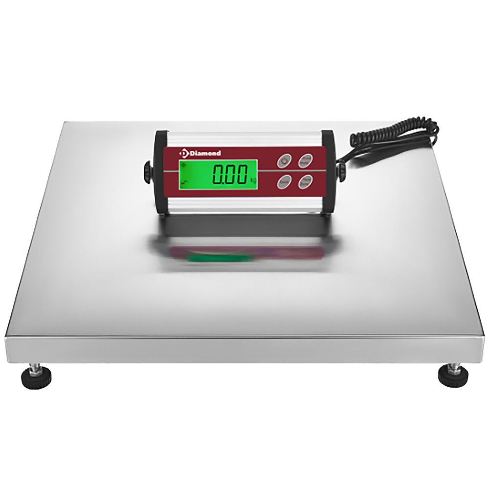 Diamond Kuechenwaage Elektronische Edelstahl-Wippe, 150Kg x 50g