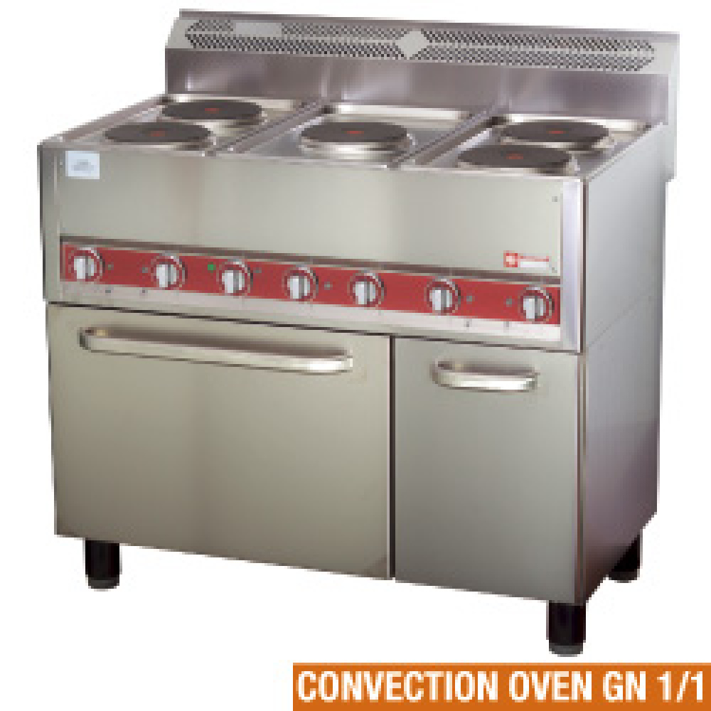 Diamond ELECTRIC Elektroherd 5 Herdplatten mit Umluftbackofen 4x GN 1/1