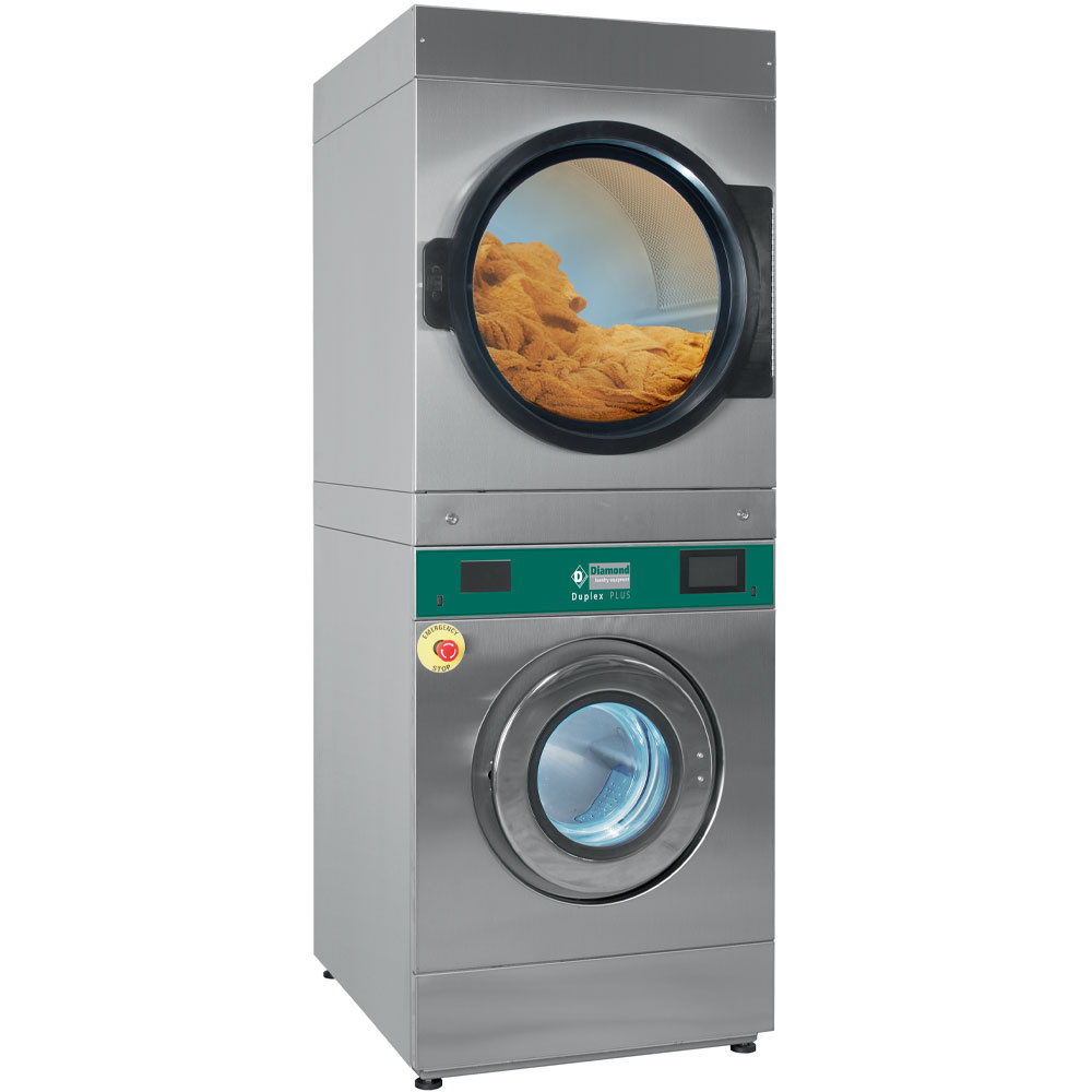 Diamond Waschturm Waschschleudermaschine 14 kg (elek.) + Trockner 14 kg (elek.)
