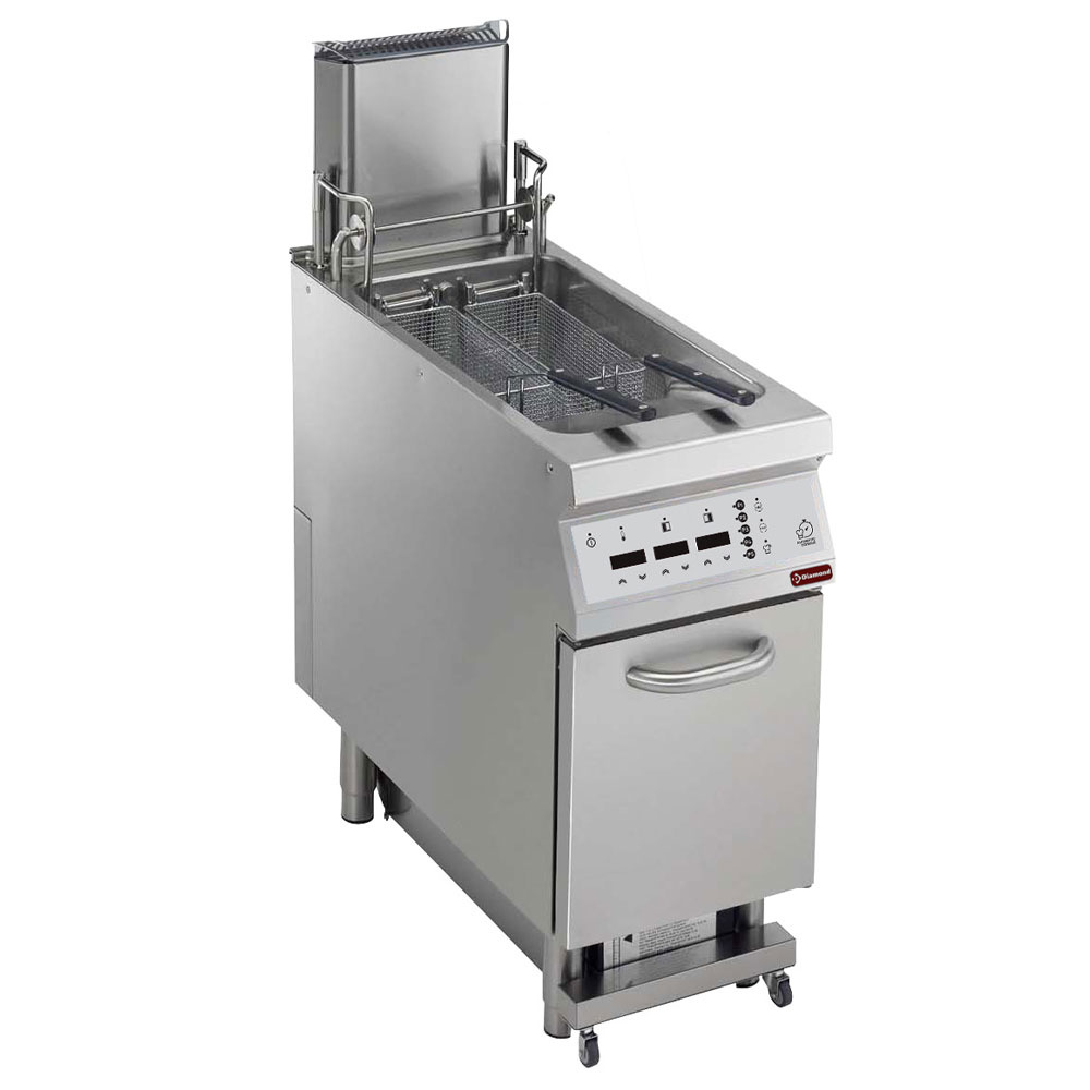Diamond Kochserie 900+ Elektrische Fritteuse 23 Liter Tank S/ARM " Ölfilterung" + Lift+Automatikkochen, "DIGIT"