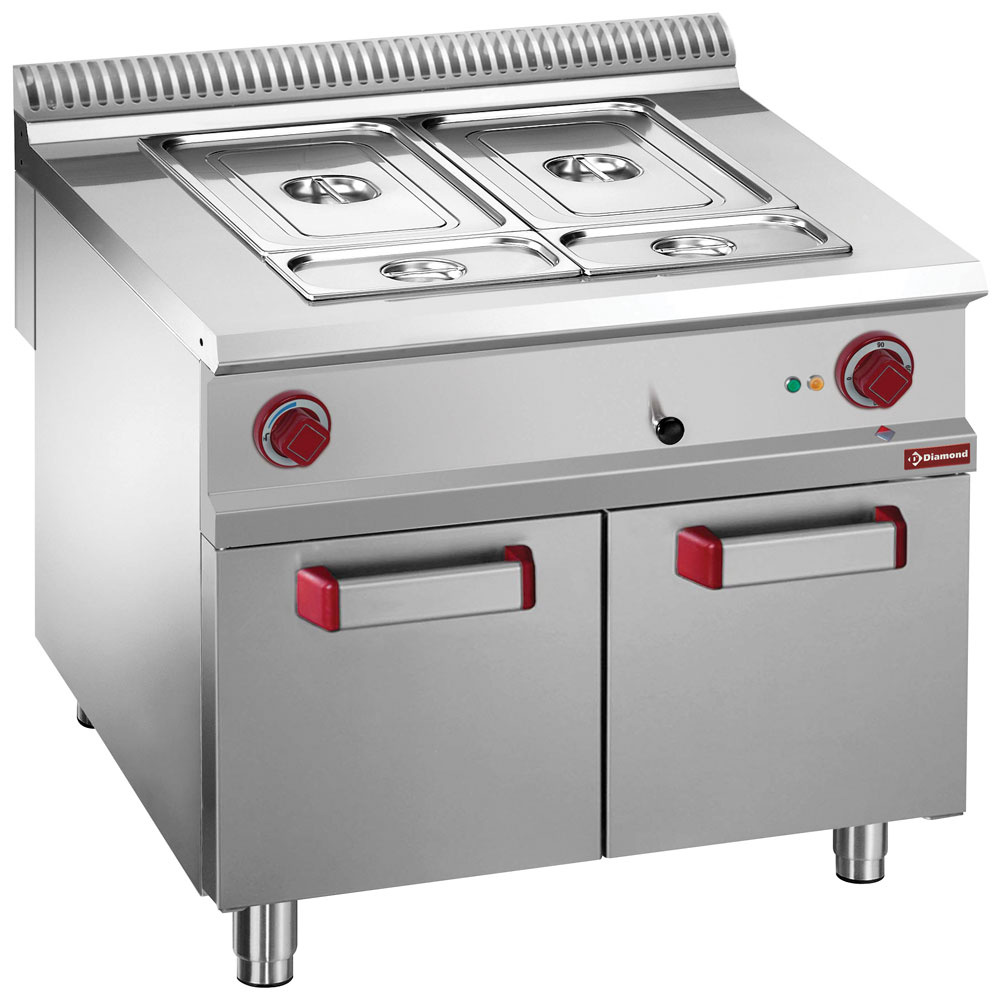 Diamond ELECTRIC Elektro-Bain-Marie  8x GN 1/3-150mm, offener Unterschrank