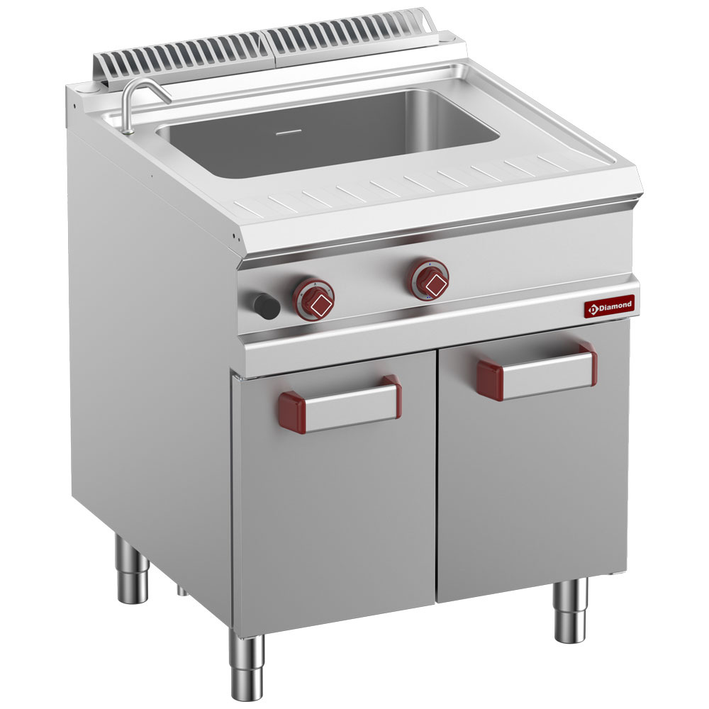 Diamond Kochserie OPTIMA 700 Gas-Nudelkocher, 1 Becken, 40 Lt. (s/Körbe) auf Unterbau