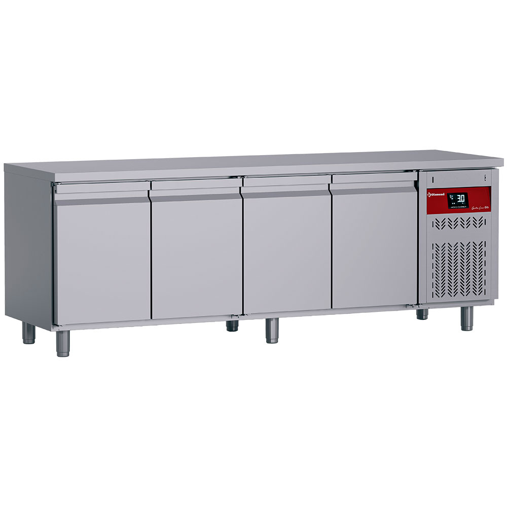 Diamond 700 MM / GN 1/1 Umluft- Kühltisch, 4 Türen GN 1/1, 550 Lit.