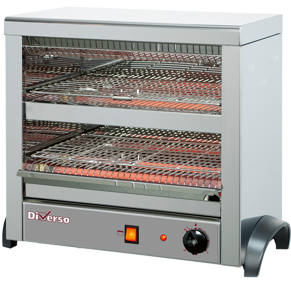 Diverso Toaster-Salamander Quarzröhren Toaster mit 6 Zangen
