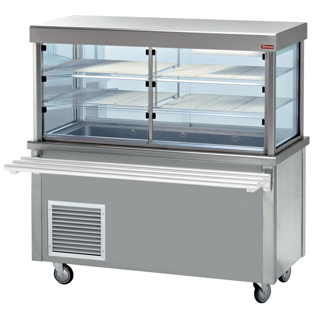 Diamond Modulare Self-service 700 Element Kühlvitrine und Kühlwanne auf Kühlunterbau