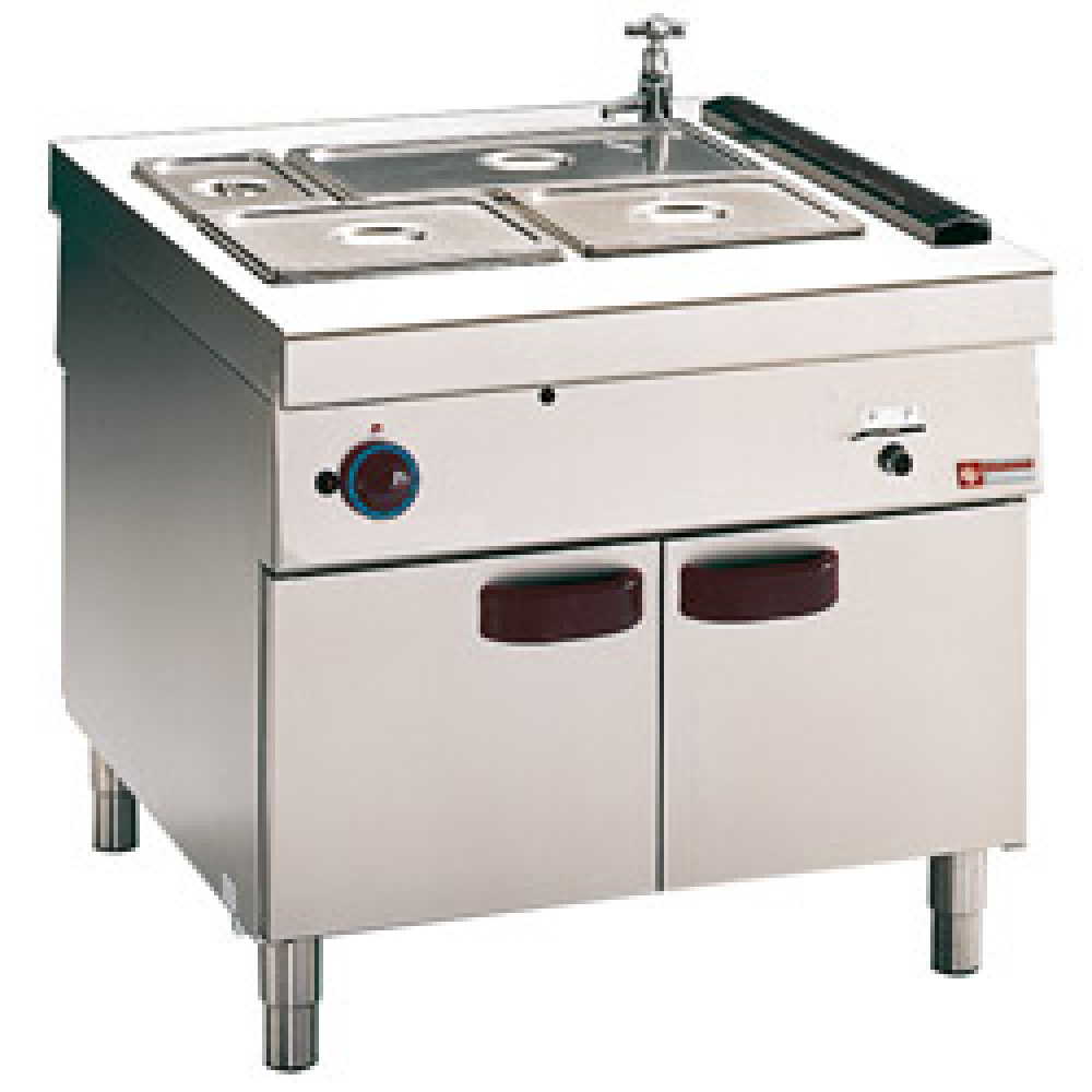 Diamond GAS Gas Bain-Marie 2 GN 1/1 + 2 GN 1/3, off. Unterbau "zentrales durchreichen"
