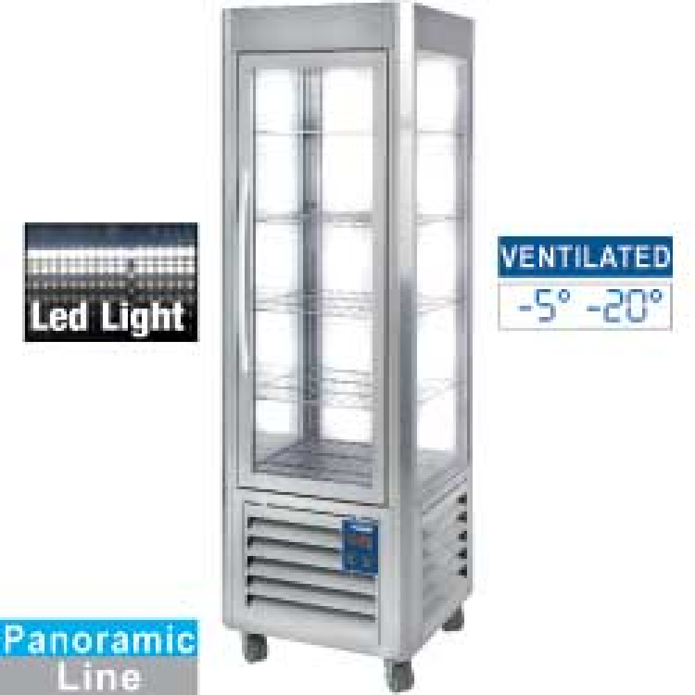 Diamond Vitrines T° positive & negative Panorama vitrine , 5 rostablage, 360 LT, Edelstahl