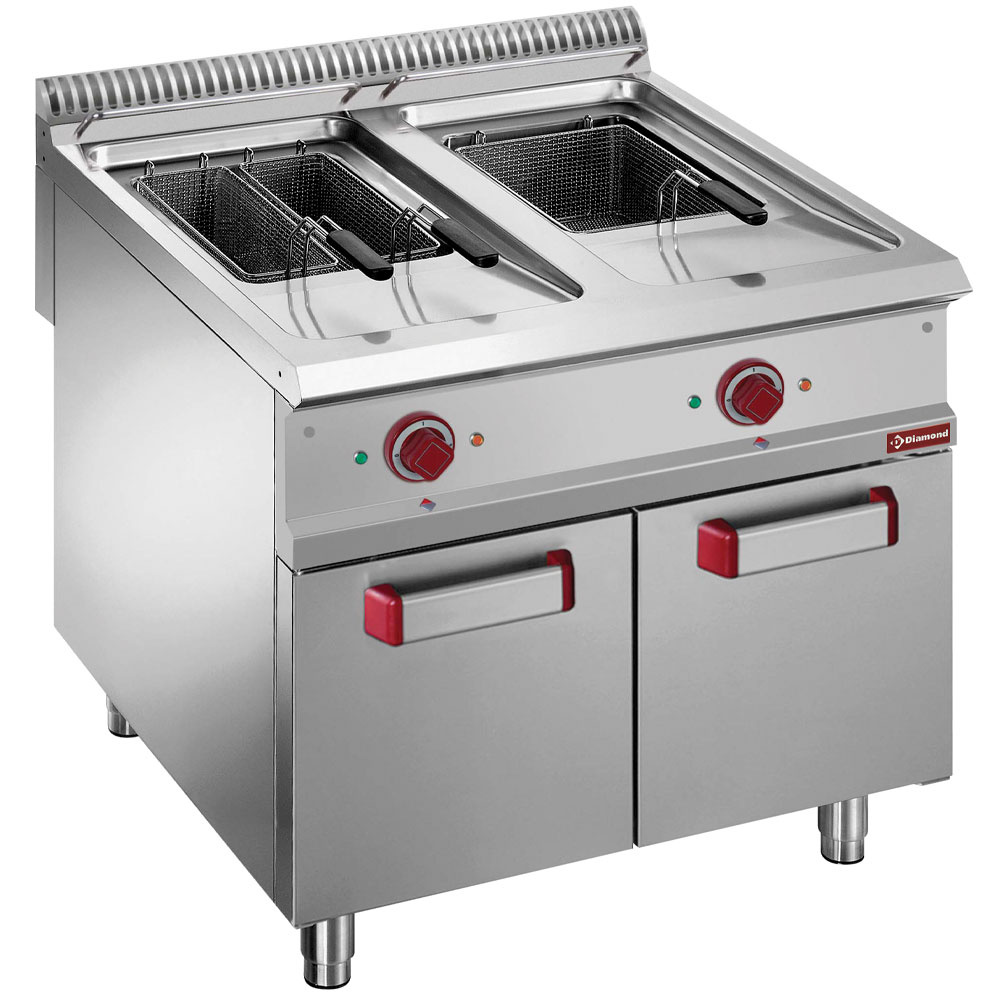 Diamond ELECTRIC Elektro-Fritteuse 2 Becken 18 Lit., auf Unterschrank