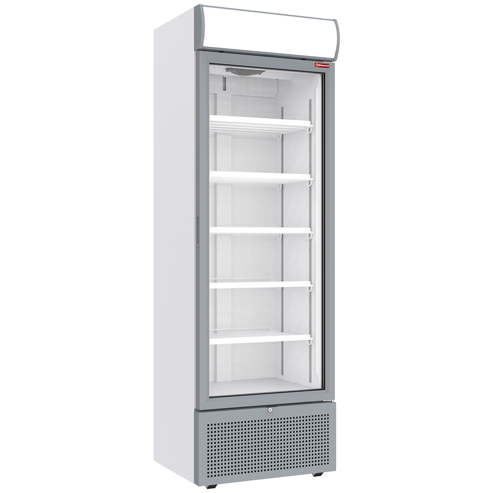 Diamond Vitrines T° positive & negative Positive Kühlvitrine 494 Liter WEISS mit Leuchtkasten