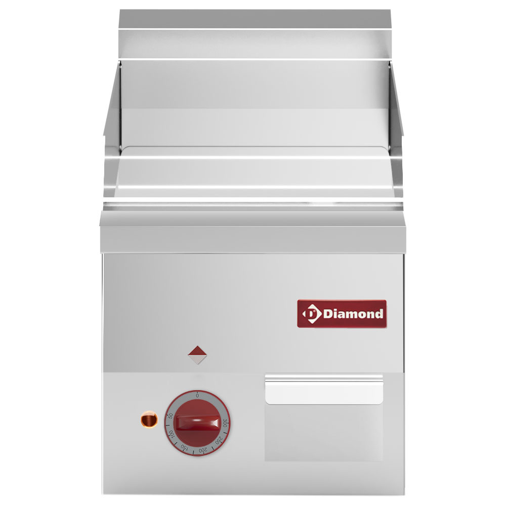 Diamond ELECTRIC Elektro Grillplatte, glatt "verchromt" -Top-