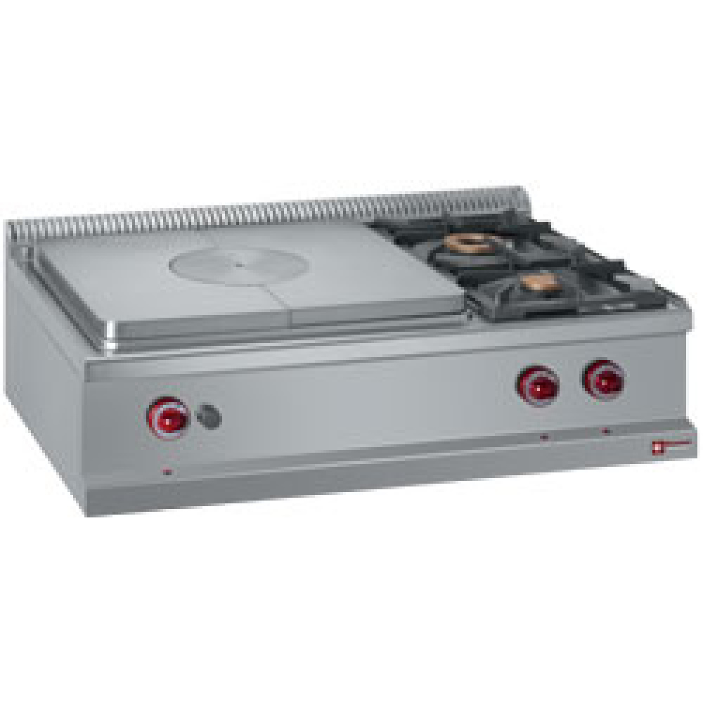 Diamond GAS Gasherd 2 Brenner rechts und Gas Glühplatte -Top-