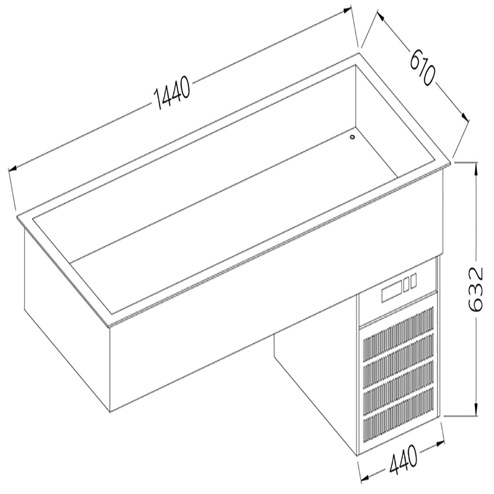 Diamond Self Drop In Element Kühlwanne 4x GN 1/1