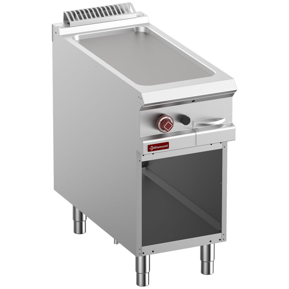 Diamond GAS Gas Grillplatte glatt module 1/2, auf offenem Unterschrank