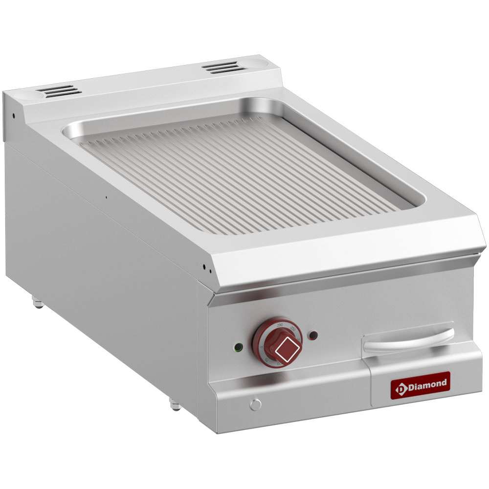 Diamond Kochserie OPTIMA 700 Elektrische Grillplatte mit Rillen, Modul 1/2 -Top-