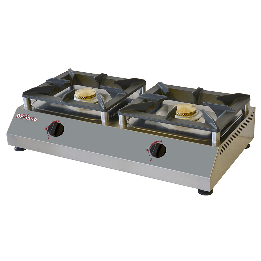 Diverso GAS Gas Hockerkocher, 2 Brenner 5 kW