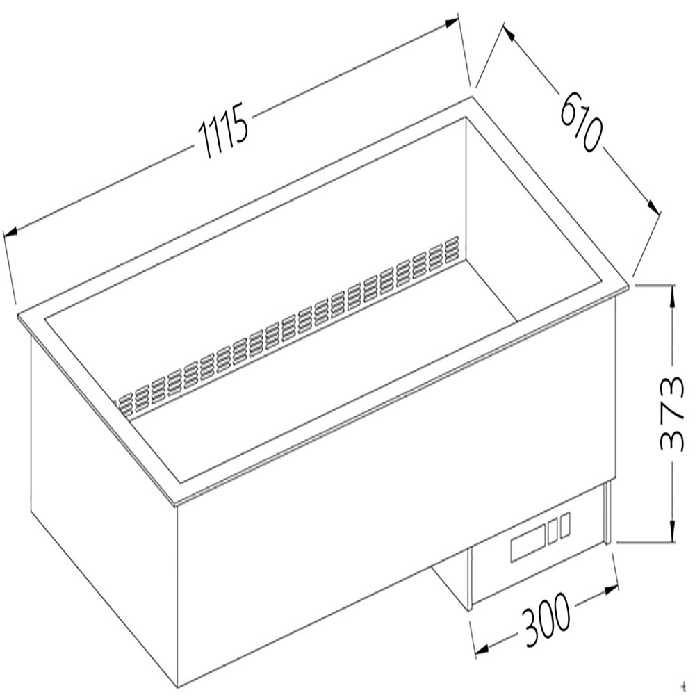 Diamond Self Drop In Element Bain-Marie 3 GN 1/1 - ausgetrocknet - belüftete