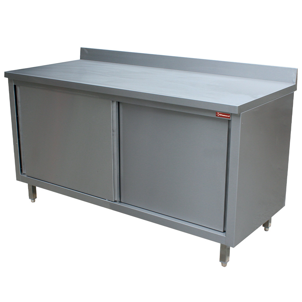 Diamond 700 mm Neutraler Arbeitsschrank Schiebetüren, Wandversion
