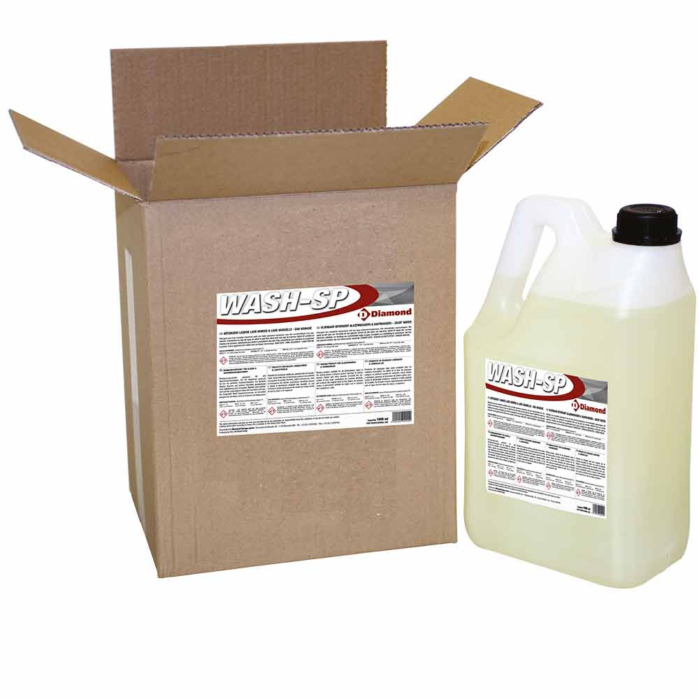 Diamond Spuelmittelreiniger fuer Spuehlmaschinen Flüssigwaschmittel Gläserspülmaschinen & Geschirrspülmaschinen  - Enthärtetes Wasser - 2BDx5 LT/6KG