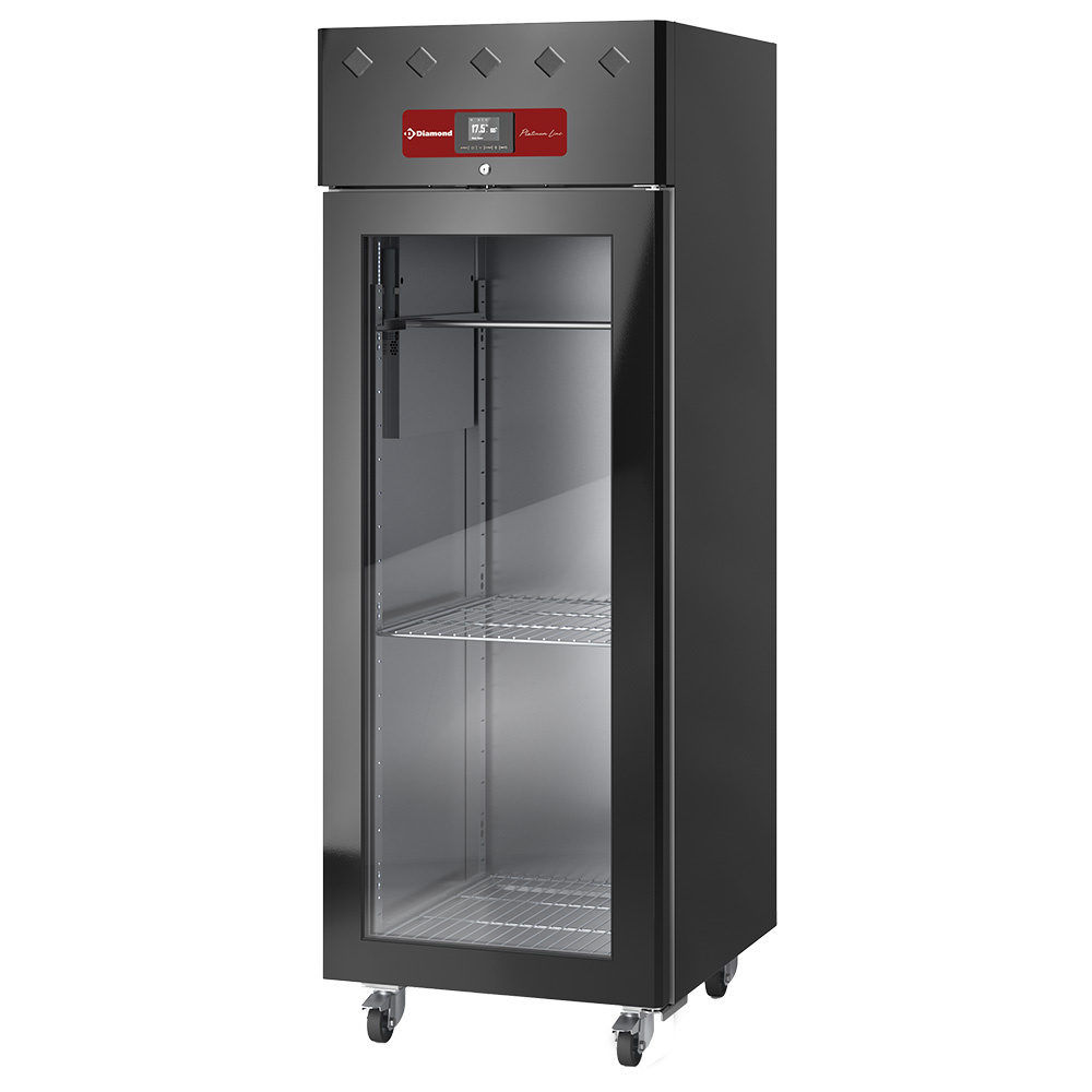 Diamond 850 Lt / DRY AGED MATURING Reifeschrank 600 Liter, belüftet, 1 Glastür, 20xGN 2/1 SCHWARZ