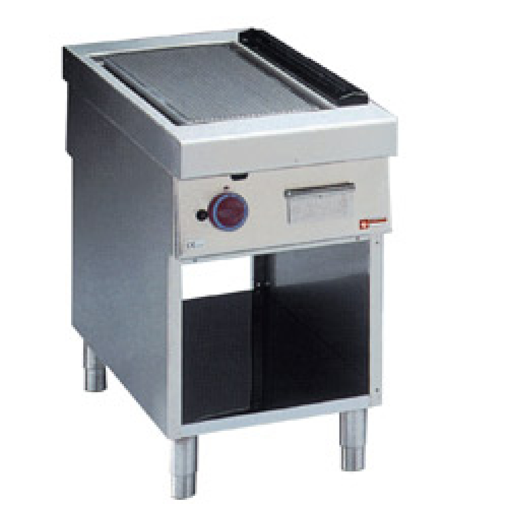 Diamond GAS Gas Grillplatte, gerillt, offener Unterbau, "zentrales durchreichen"