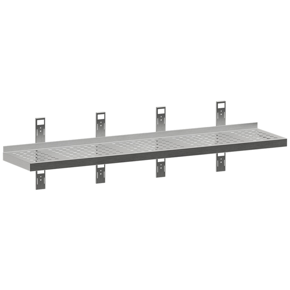 Diamond Wandregale Perforiertes Wandregal mit 4 Konsolen und 4 Wandschienen