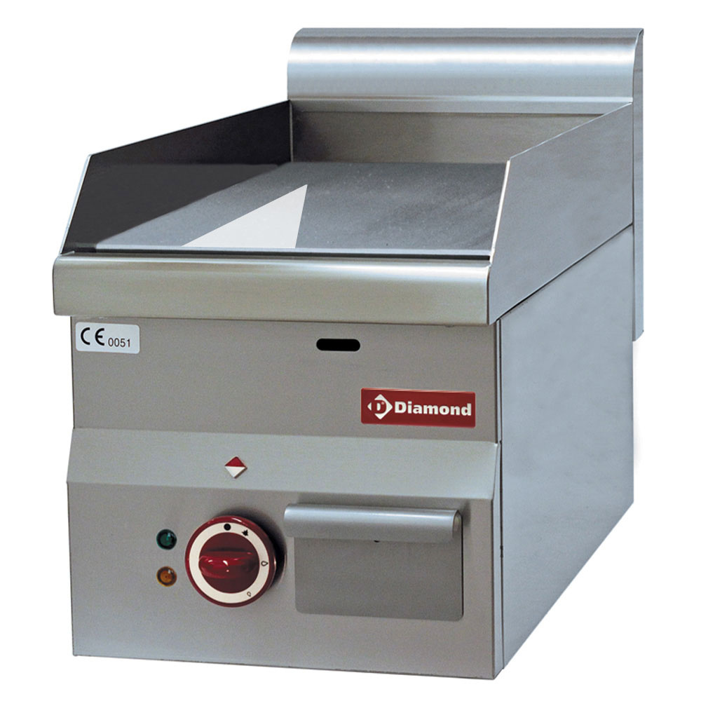 Diamond ELECTRIC Elektro Grillplatte, glatt "verchromt" -Top-