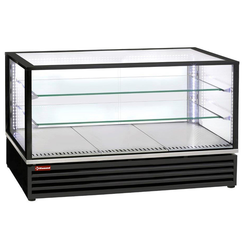 Diamond Kuehlvetrinen Kühlvitrine, Belüfted, EN oder GN, 3 Ebenen, SCHWARZ