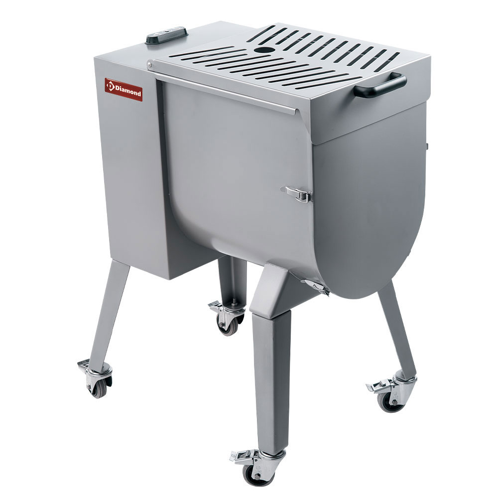Diamond Fleischmixmaschine Edelstahl Fleischmixmaschine 50 kg, Stand mit Rädern
