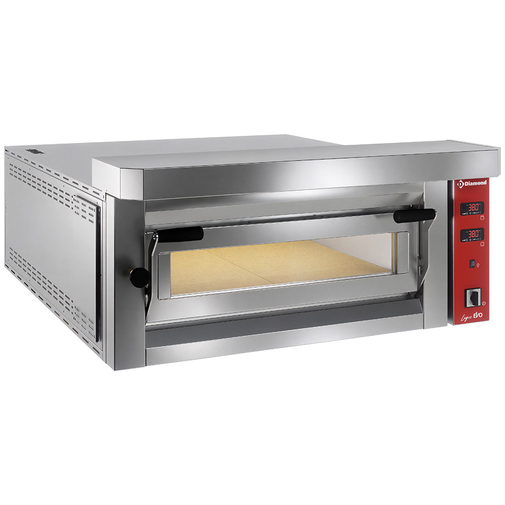 Diamond Pizzaoefen Elektro Pizzaofen, 6 Pizzen 350mm - FULL Schamottstein