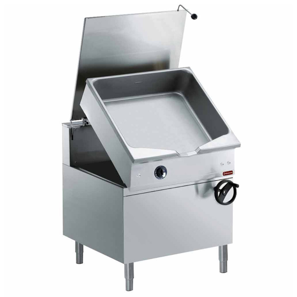 Diamond GAS Auto. Gas Kippbratpfanne, "Duomat" Becken 80 L auf Unterbau