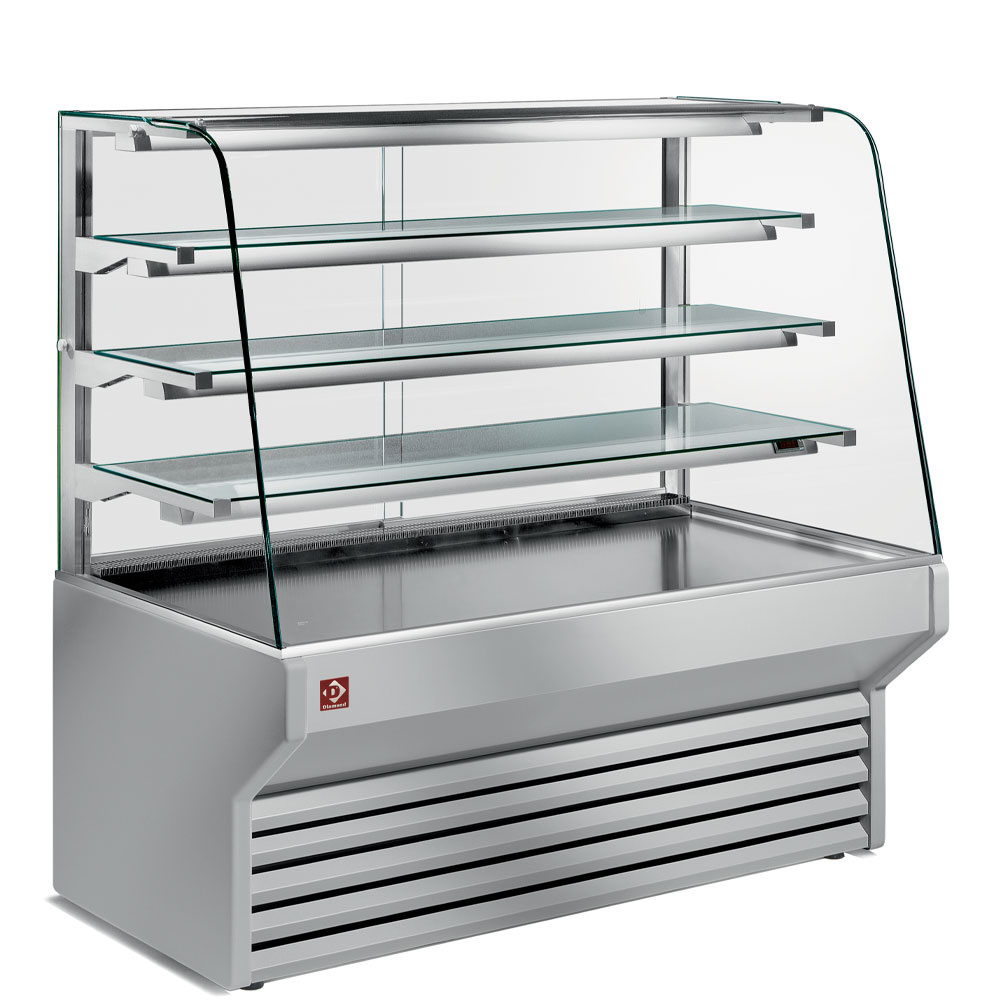 Diamond 1000 / VB / PASTRY Verkaufstheke gekühlt mit gebogenem Frontglas