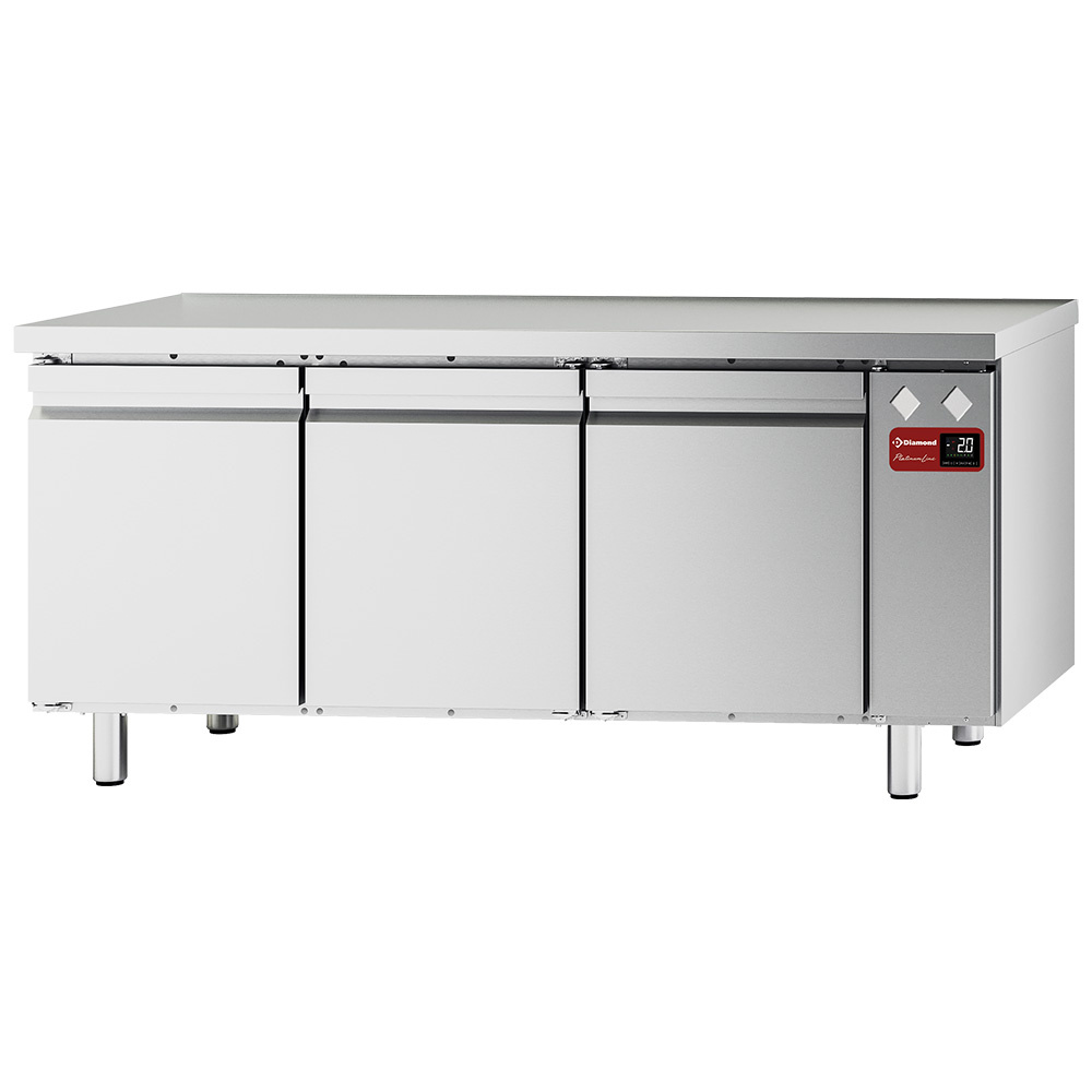 Diamond 700 MM / GN 1/1 Kühltisch, belüftet, 3 Türen GN 1/1, (ohne Aggregat)