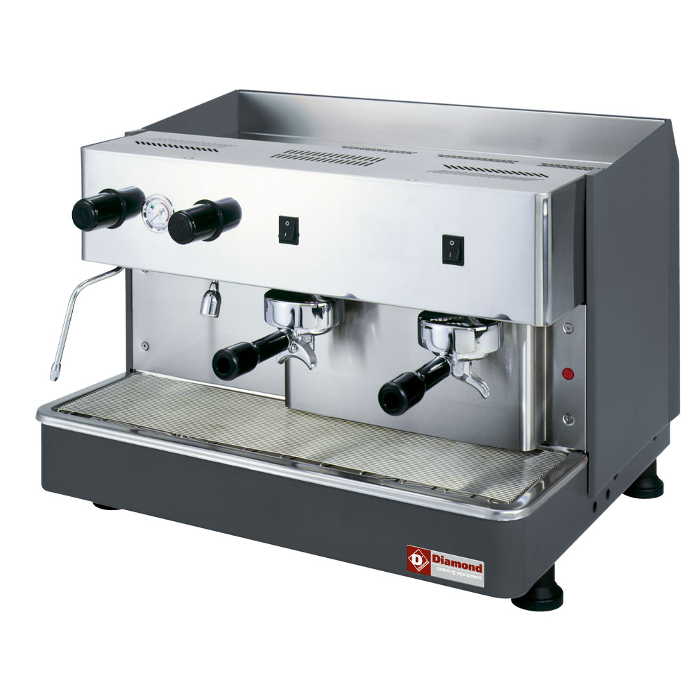 Diamond Espresso-Kaffeemaschinen Espressomaschine 2-gruppig, halbautomatisch