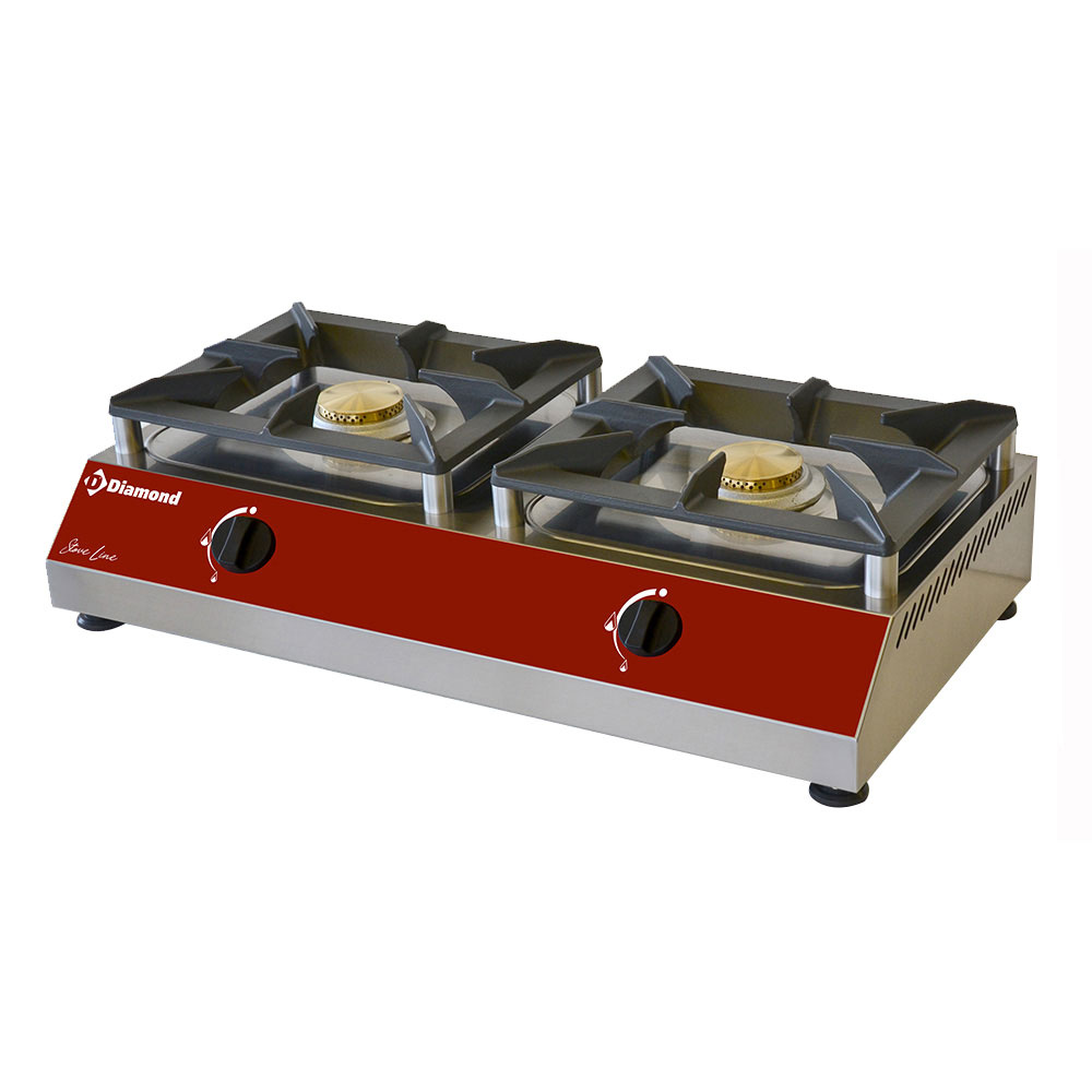 Diamond GAS Gas Hockerkocher, 2 Brenner (2 x 5 kW)
