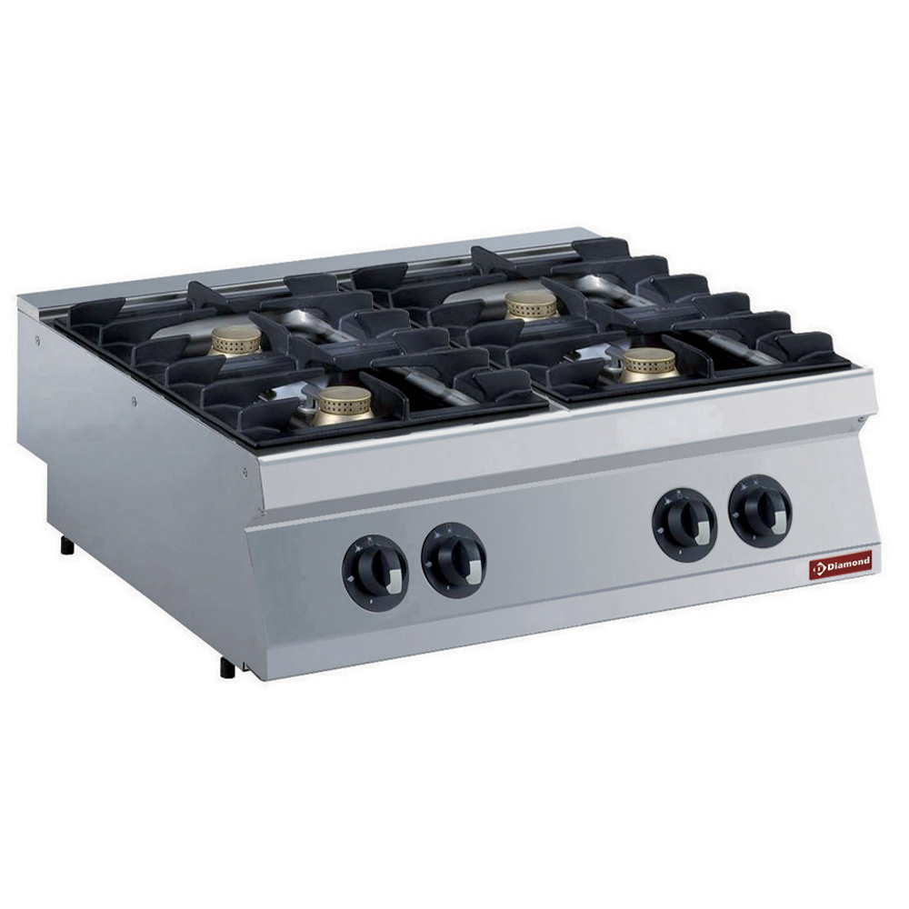 Diamond GAS Gasherd 4 Brenner, 4x 5,5 kW -TOP-