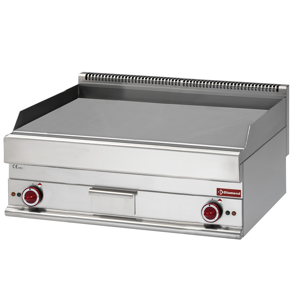 Diamond ELECTRIC Elektro Grillplatte, EXTRA BREIT glatt verchromt