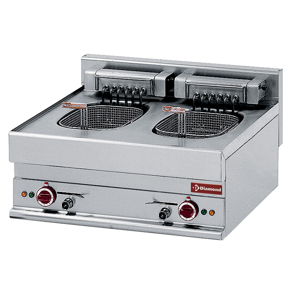 Diamond ELECTRIC Elektro Friteuse 2 Becken 10 Liter -Top-