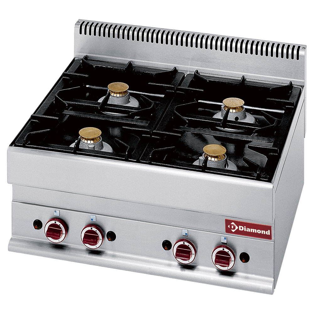 Diamond Kochserie Modular ALPHA 650 Gasherd 4 Brenner -Top-