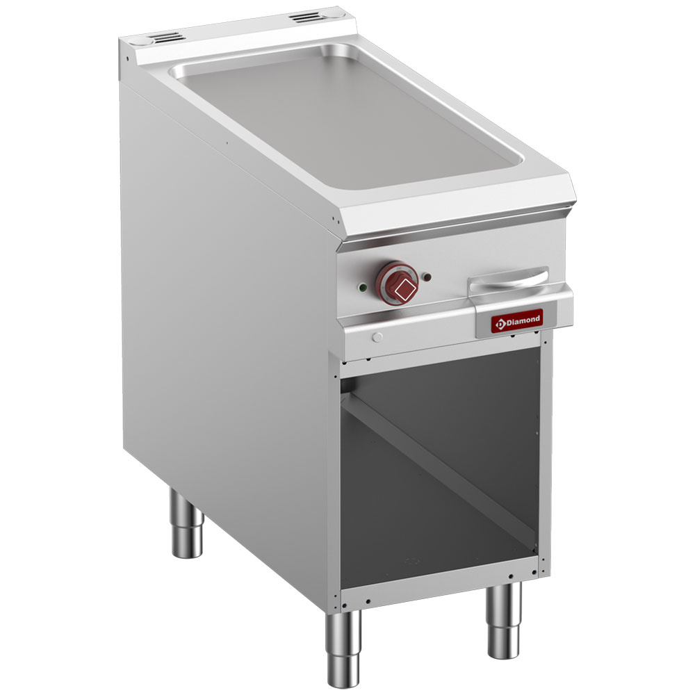 Diamond ELECTRIC Elektro-Grillplatte, glatt, Modul 1/2, offener Unterbau