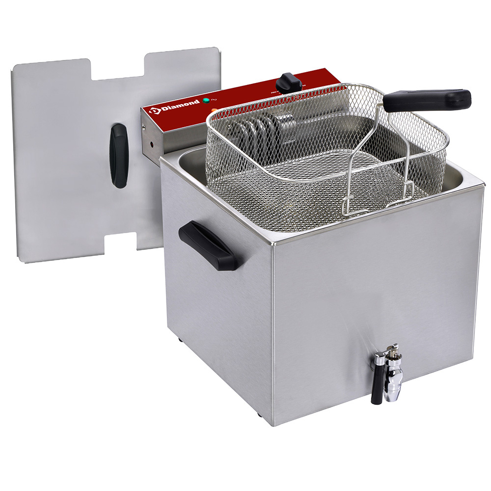 Diamond Friteusen Elektro Tischfriteuse 12 Liter + Ablasshahn
