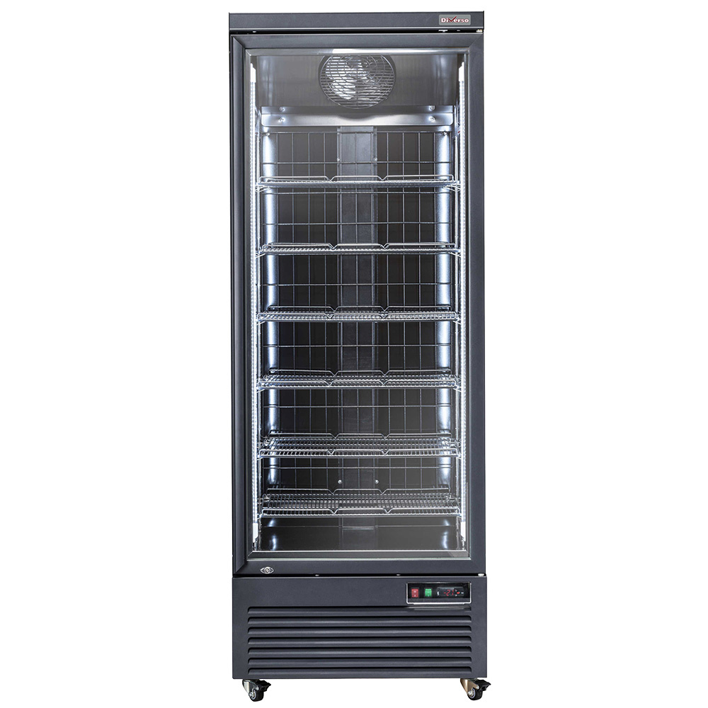 Diverso Vitrines T° positive & negative Vertikaler Gefrierschrank-Vitrine, 560 Liter - SCHWARZ