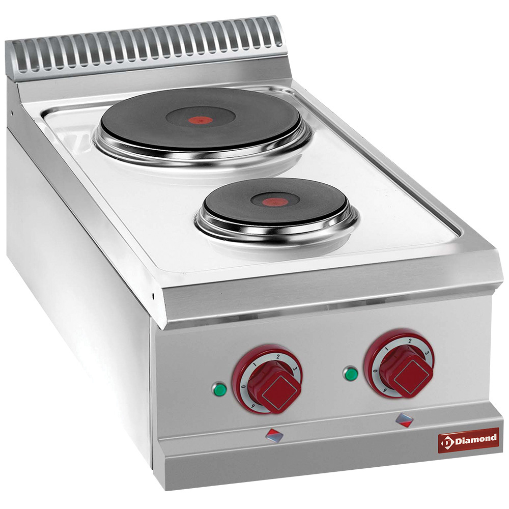 Diamond ELECTRIC Elektrischer Gasherd mit 2 runden Platten - OBERPLATTE-