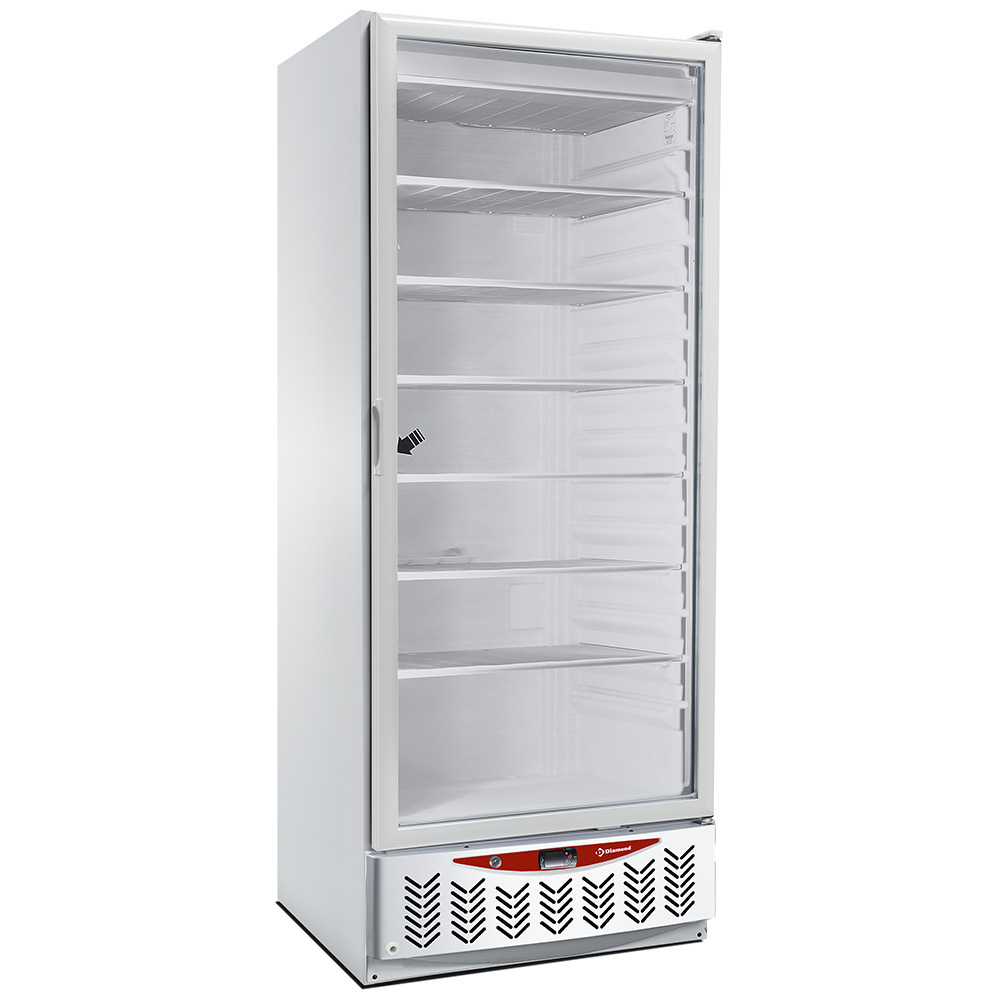 Diamond Kuehl/Gefrieschraenke Statische Gefriertruhe, Glastür, 525 Liter, GN2/1+600x400, Weiss