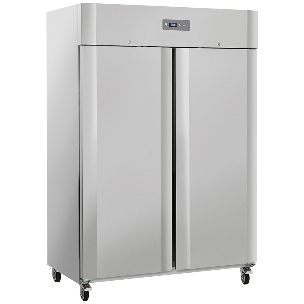 Diverso Kuehl/Gefrieschraenke Belüfteter Gefrierschrank-Schrank 1200 Liter 2 Türen GN 2/1, auf Rädern, 2 mit Bremsen