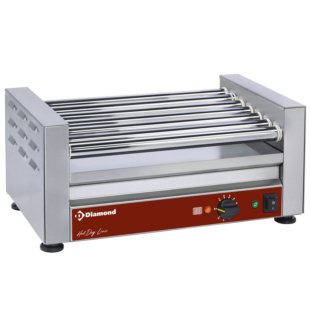 Diamond Hot-Dog Geräte Elektro Würstchengrill mit 7 Rollen