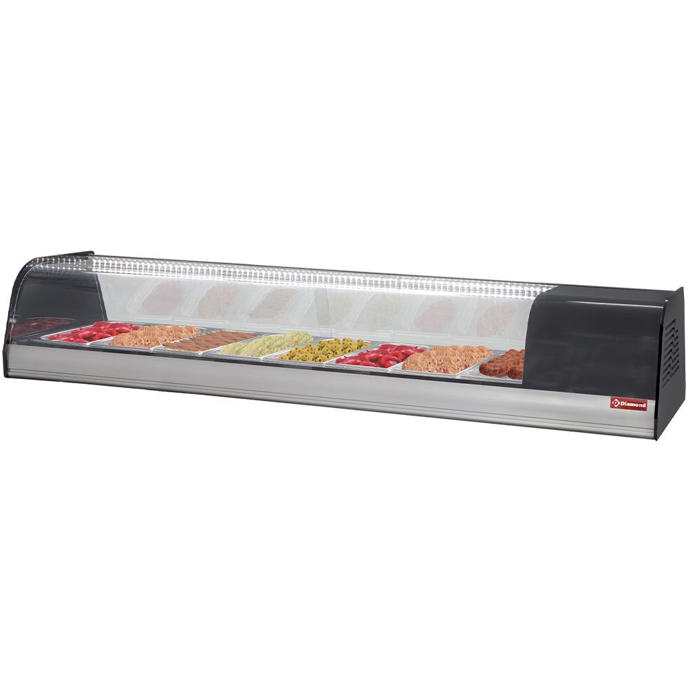 Diamond Tapas Kühlvitrine für Tapas, 8x GN 1/3 - 40 mm (inkl.)