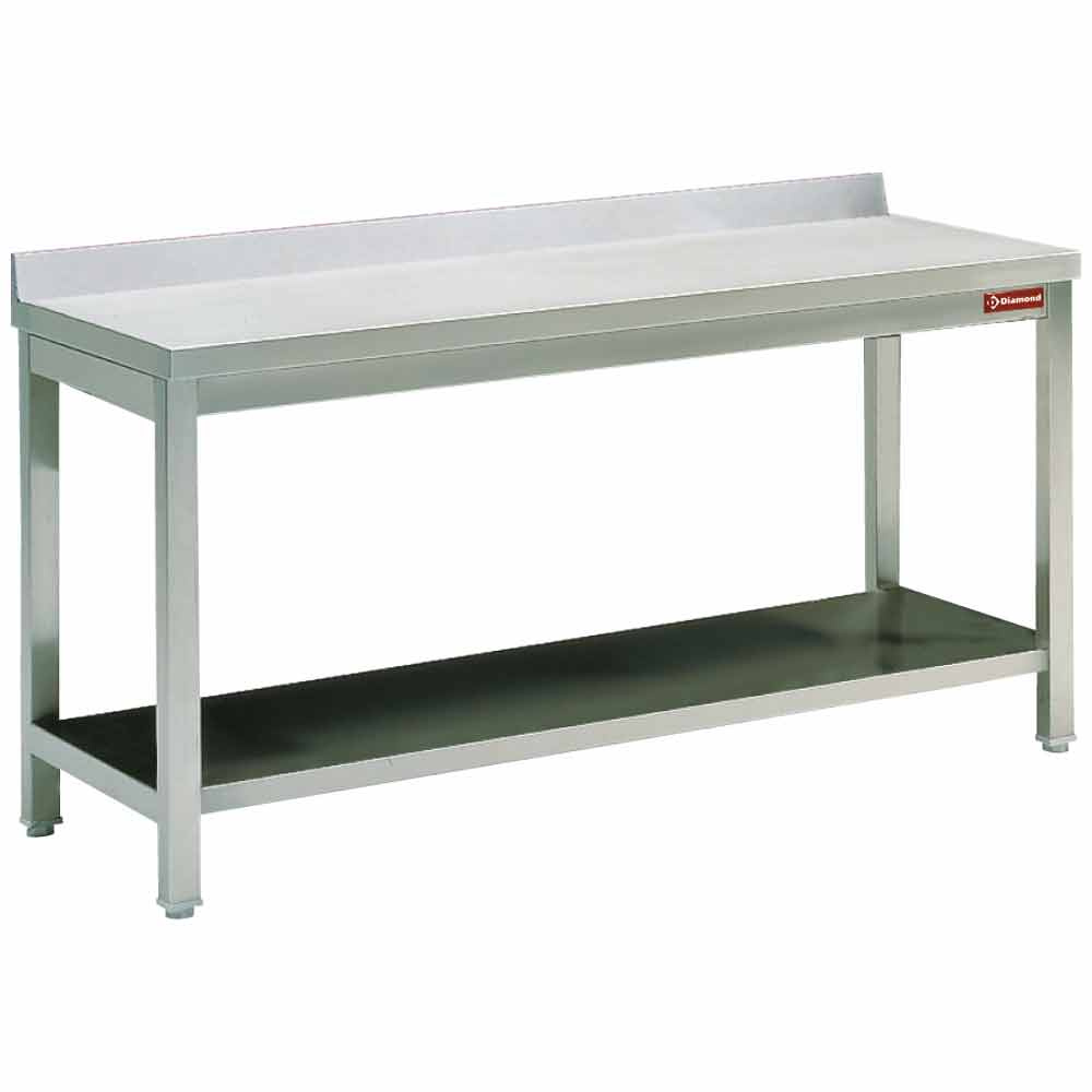 Diamond Edelstahltische mit Grundboden Wand Arbeitstisch mit Unterplatte